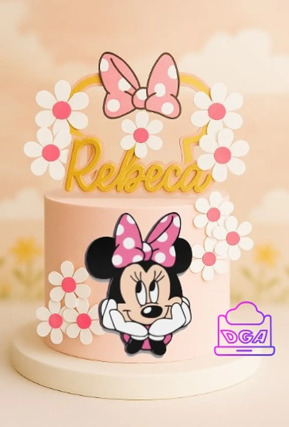 Arquivo de Corte Topo de Bolo Minnie Rosa 52 1