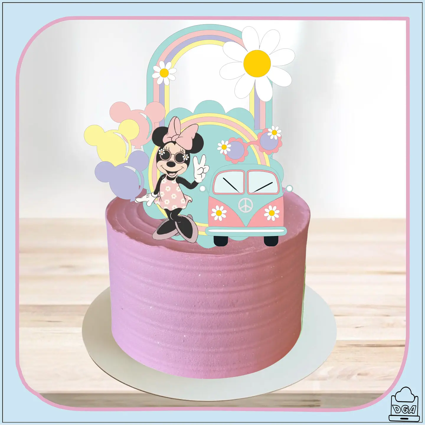 Arquivo de Corte Topo de Bolo Minnie Rosa 50 1