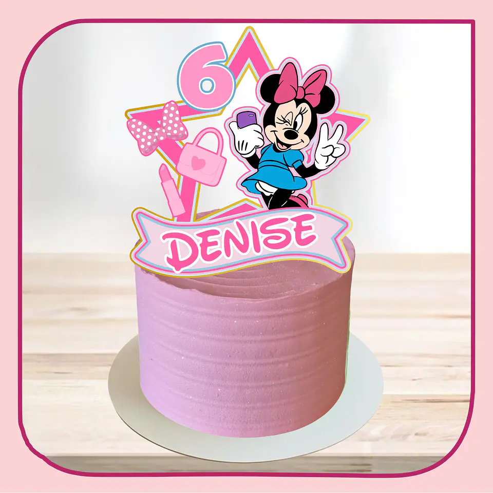 Arquivo de Corte Topo de Bolo Minnie Rosa 49 1