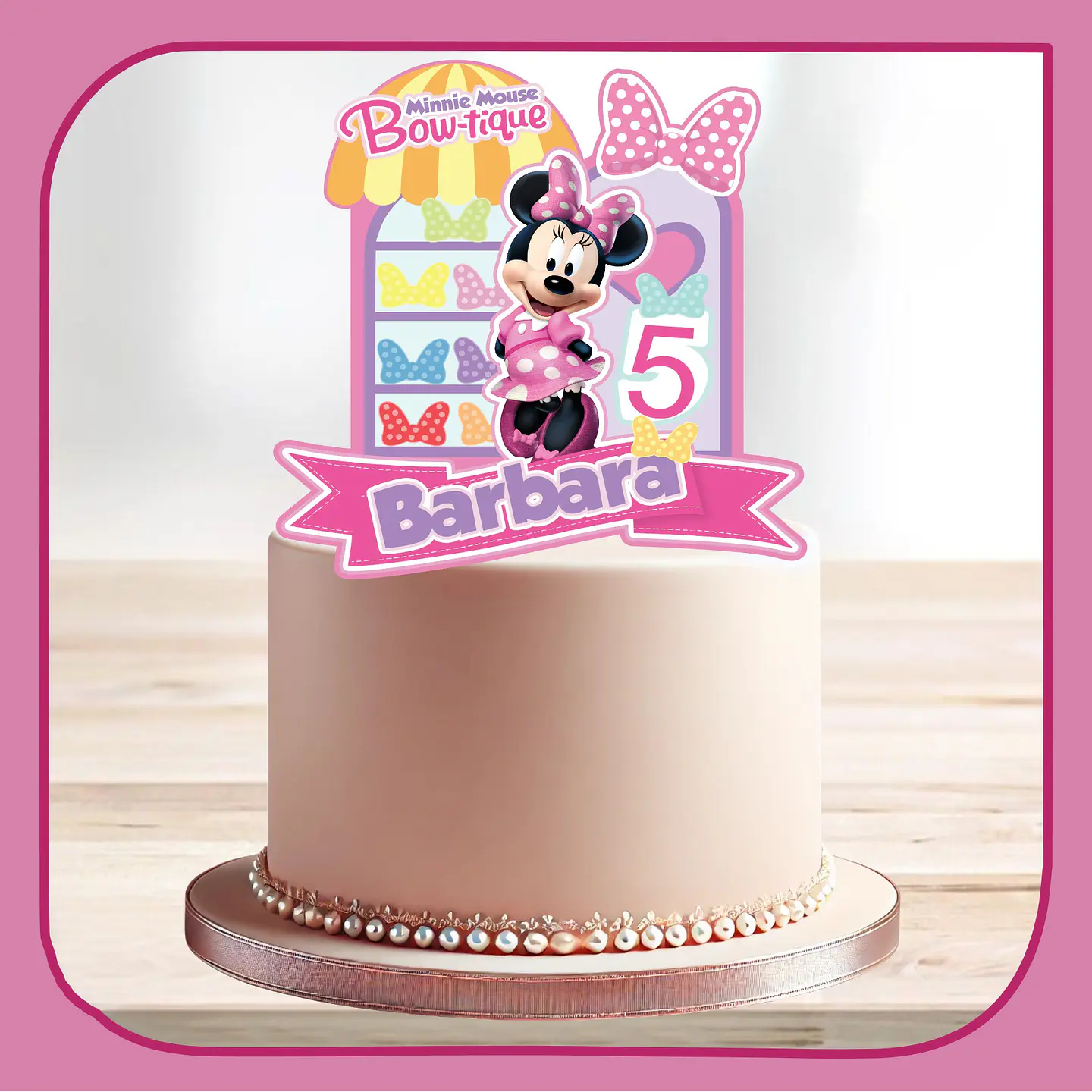 Arquivo de Corte Topo de Bolo Minnie Rosa 48 1