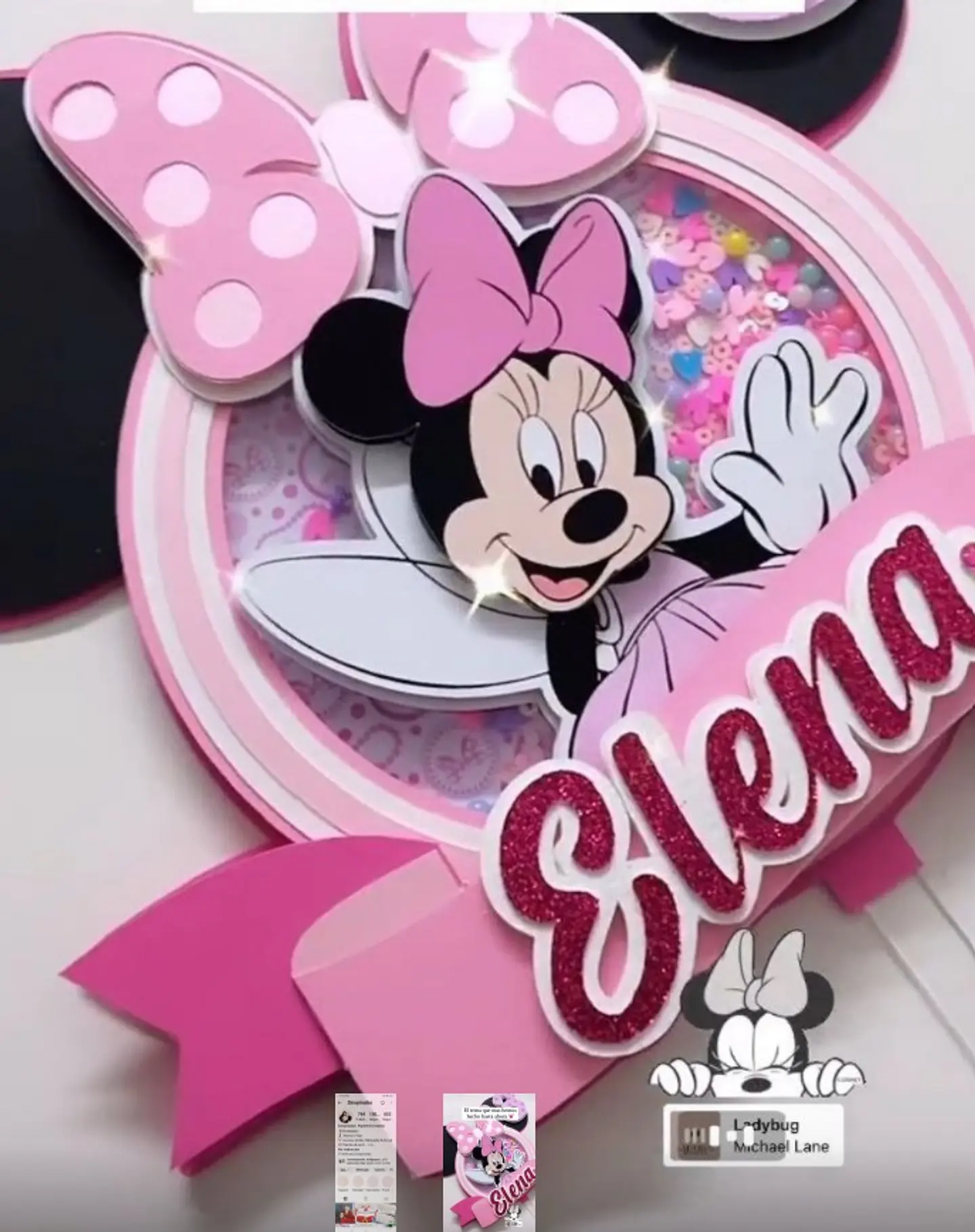 Arquivo de Corte Topo de Bolo Minnie Rosa 46 1