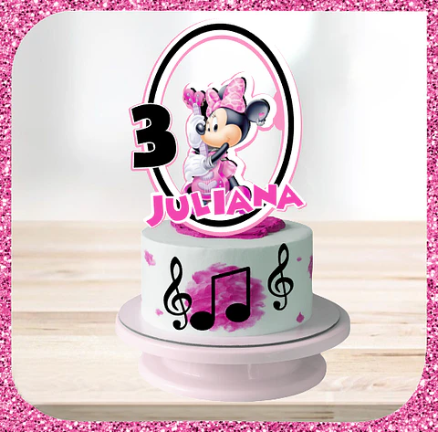 Arquivo de Corte Topo de Bolo Minnie Rosa 44