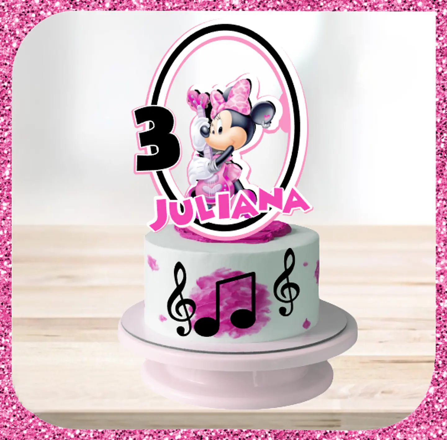 Arquivo de Corte Topo de Bolo Minnie Rosa 44 1