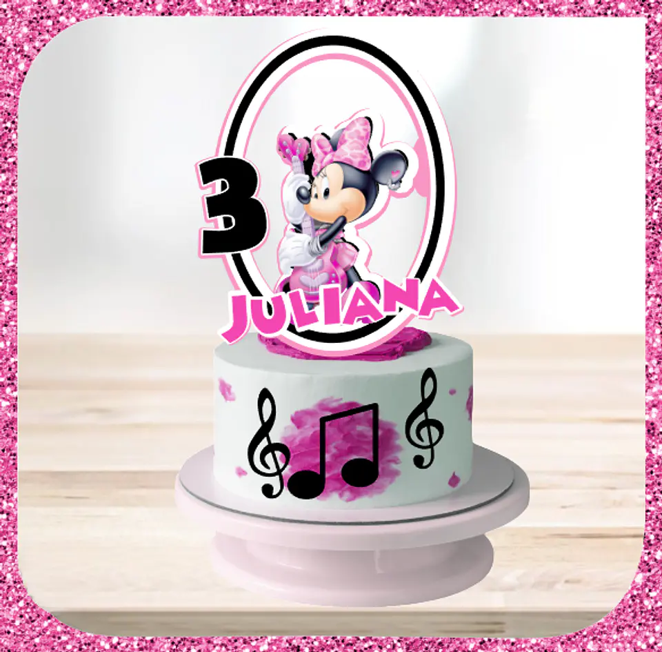 Arquivo de Corte Topo de Bolo Minnie Rosa 44 1