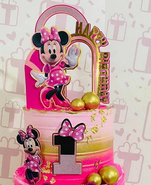 Arquivo de Corte Topo de Bolo Minnie Rosa 43