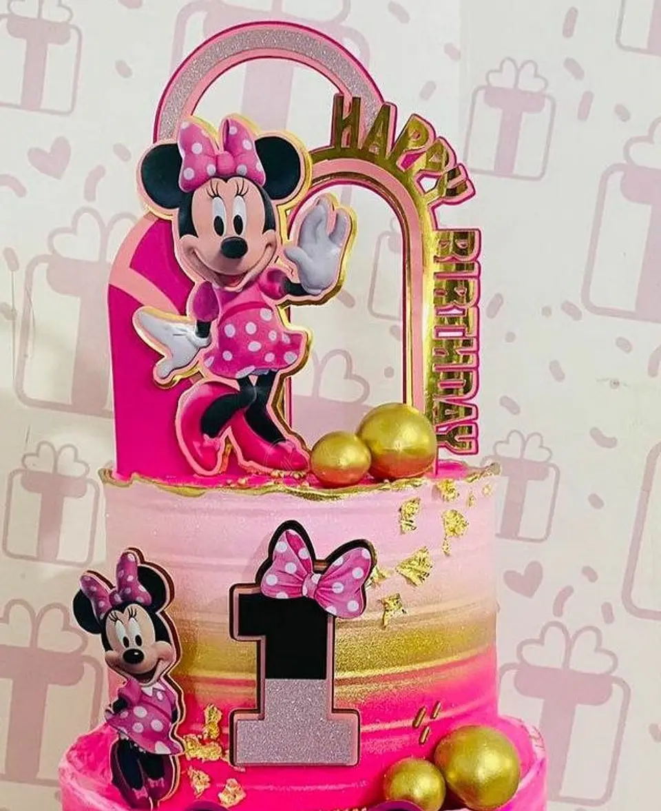 Arquivo de Corte Topo de Bolo Minnie Rosa 43 1