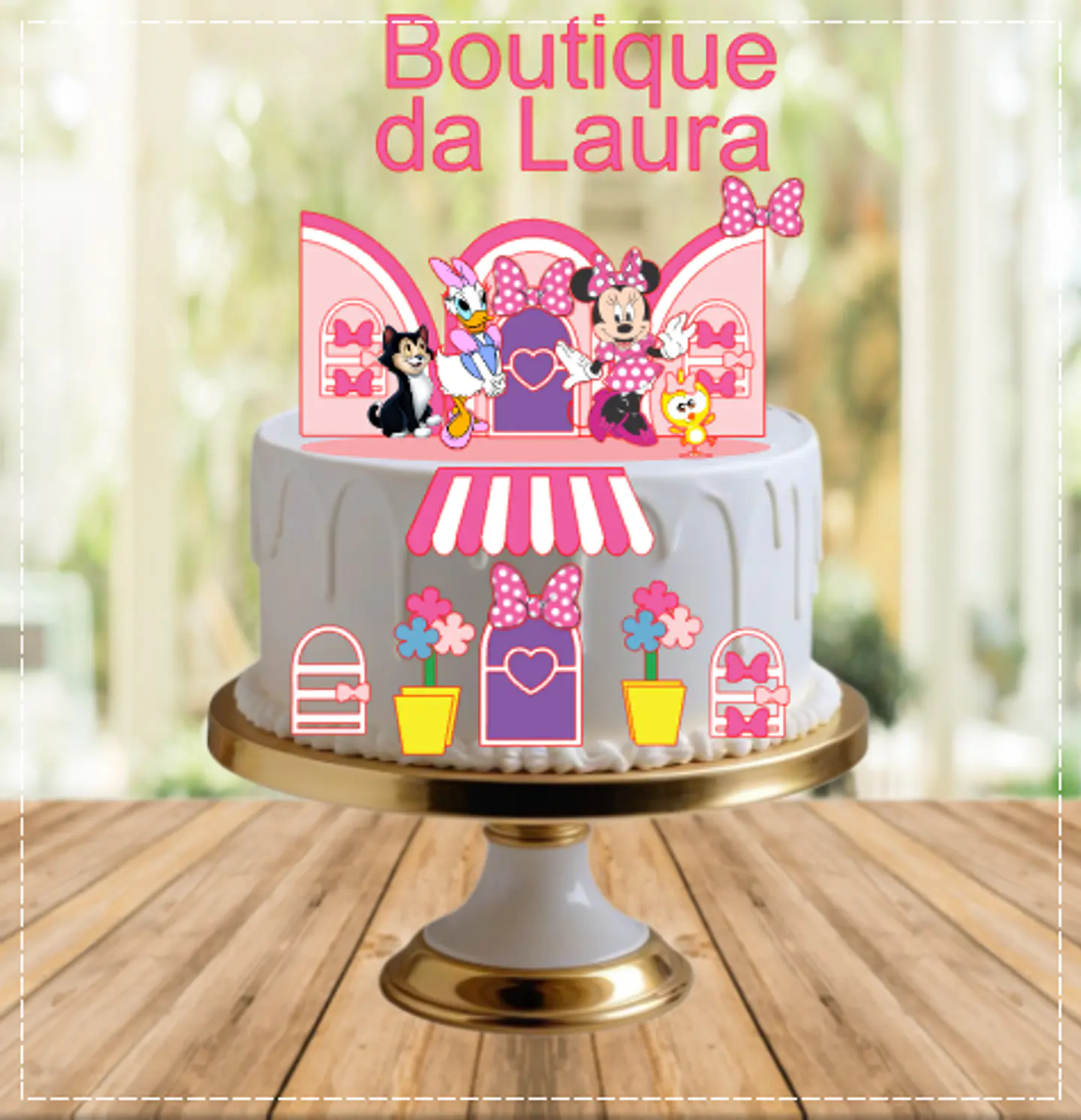 Arquivo de Corte Topo de Bolo Minnie Rosa 39 1