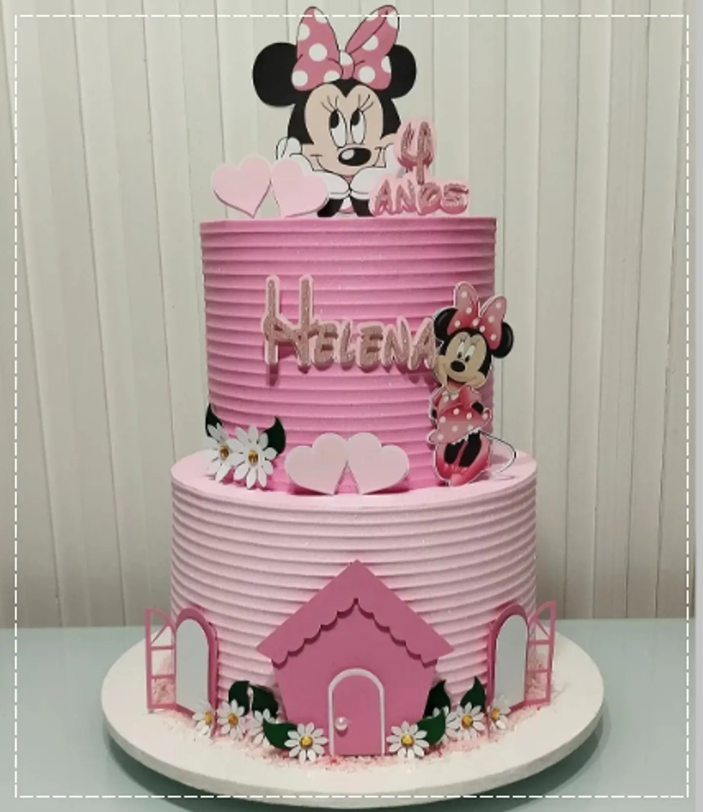 Arquivo de Corte Topo de Bolo Minnie Rosa 38 1