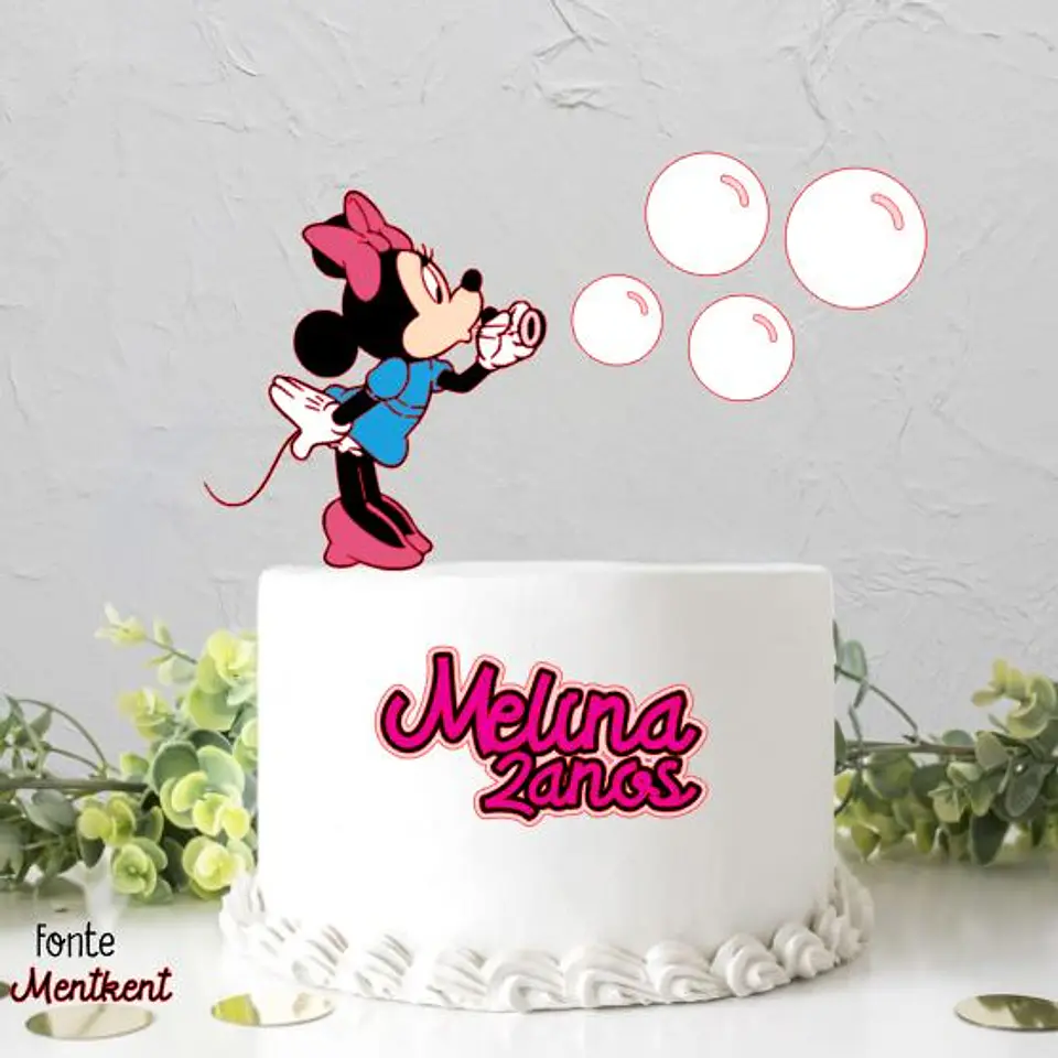 Arquivo de Corte Topo de Bolo Minnie Rosa 34 1