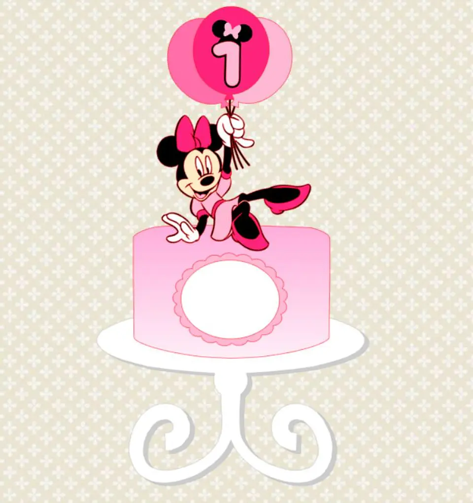 Arquivo de Corte Topo de Bolo Minnie Rosa 30 1