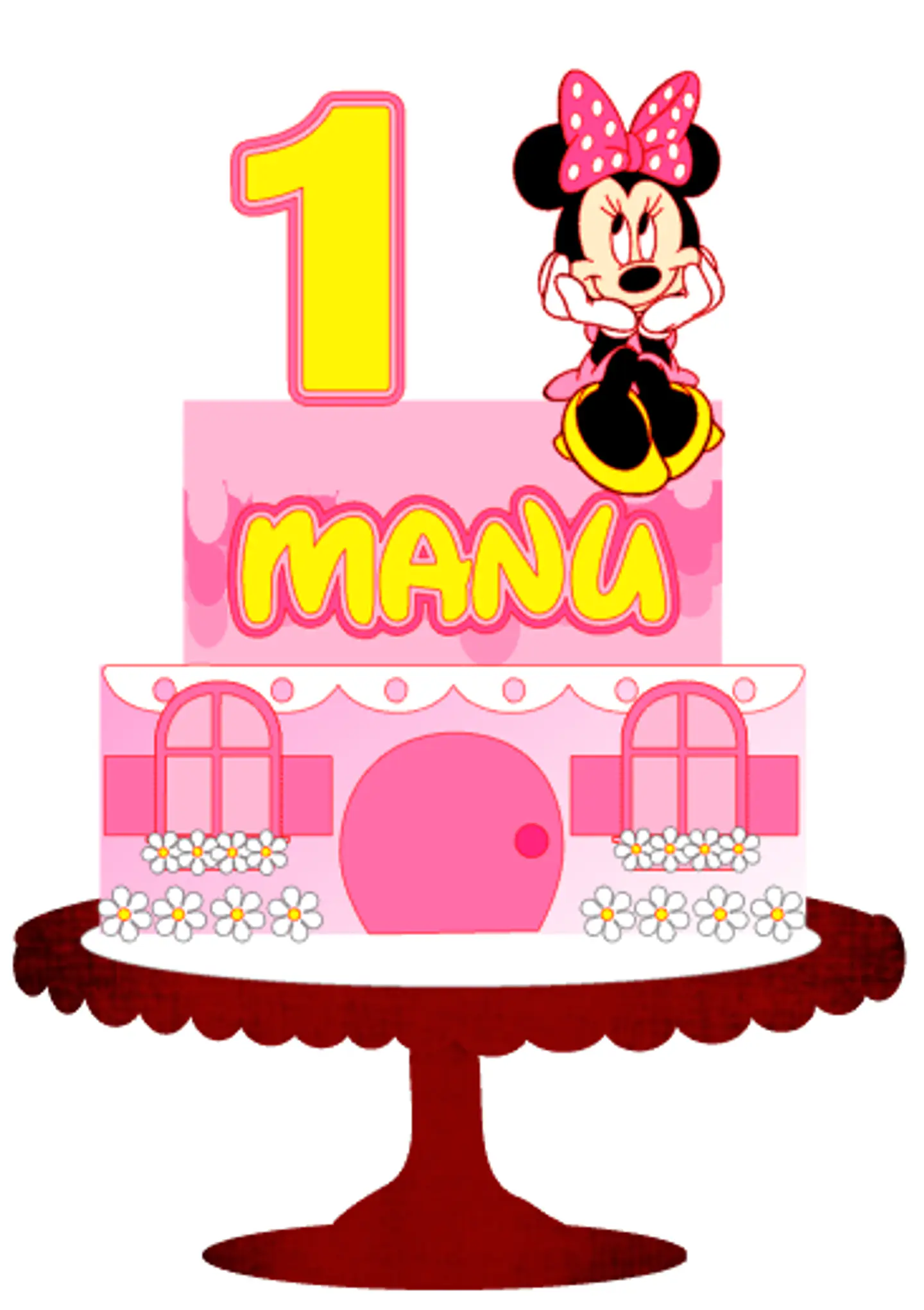 Arquivo de Corte Topo de Bolo Minnie Rosa 27 1