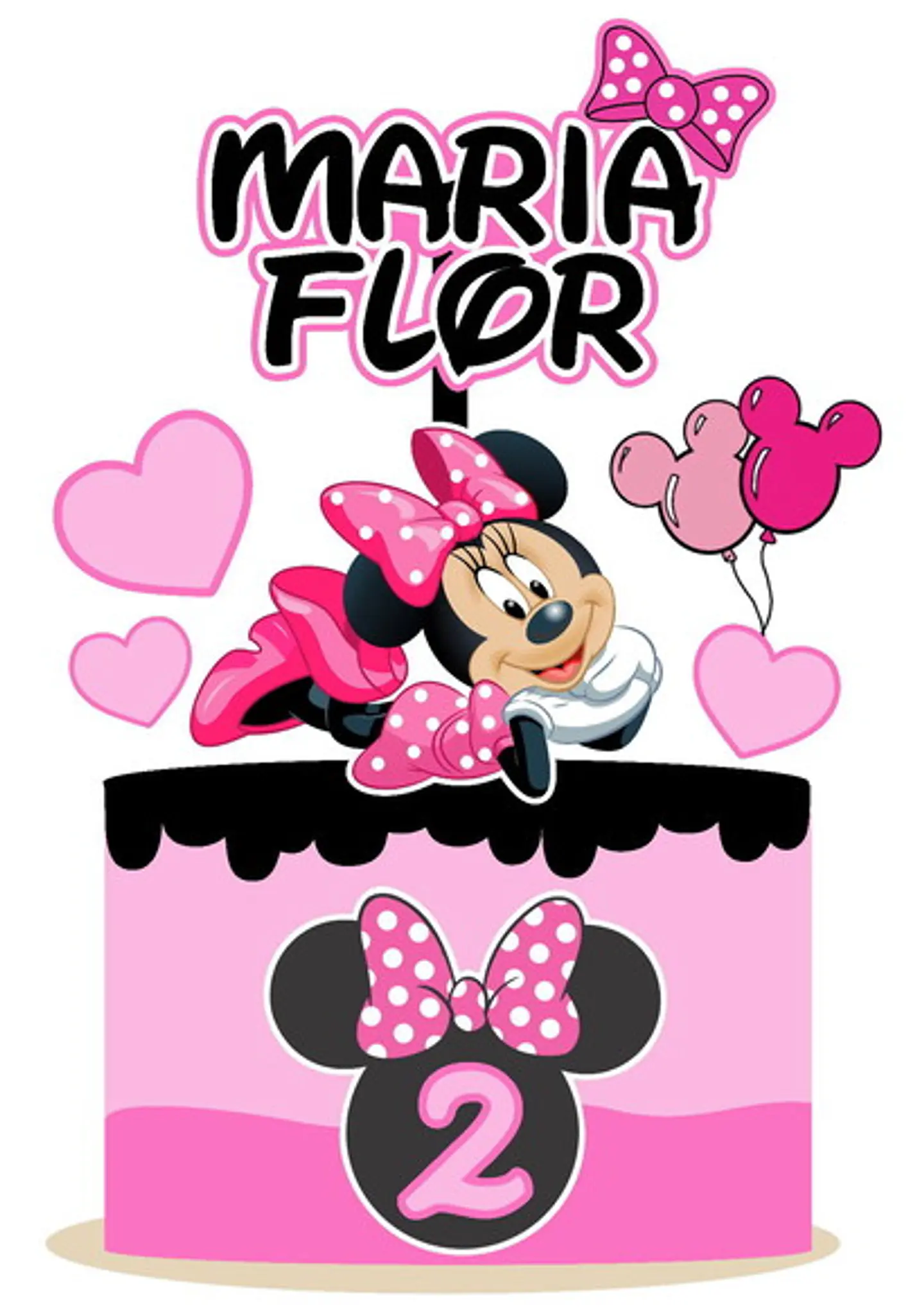 Arquivo de Corte Topo de Bolo Minnie Rosa 26 1