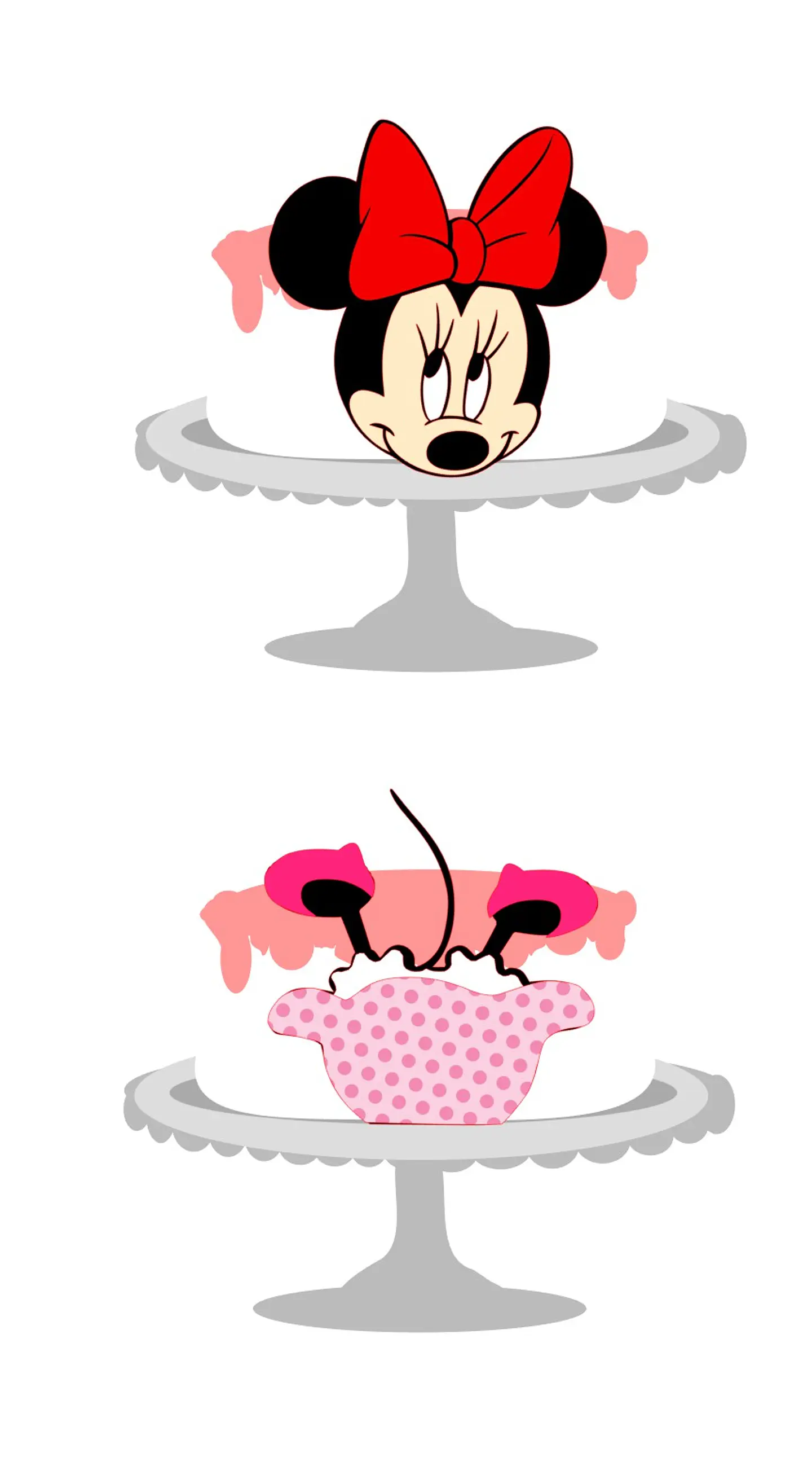 Arquivo de Corte Topo de Bolo Minnie Rosa 24 1