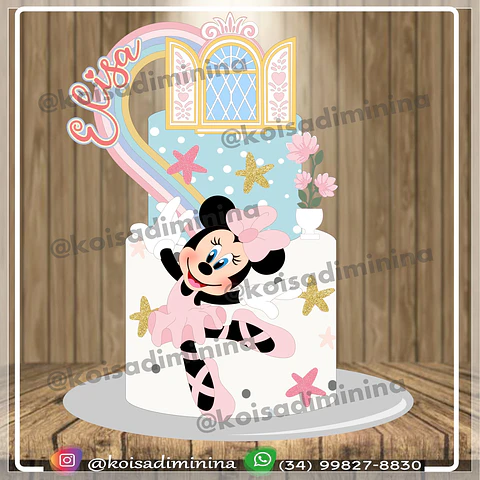 Arquivo de Corte Topo de Bolo Minnie Rosa 23