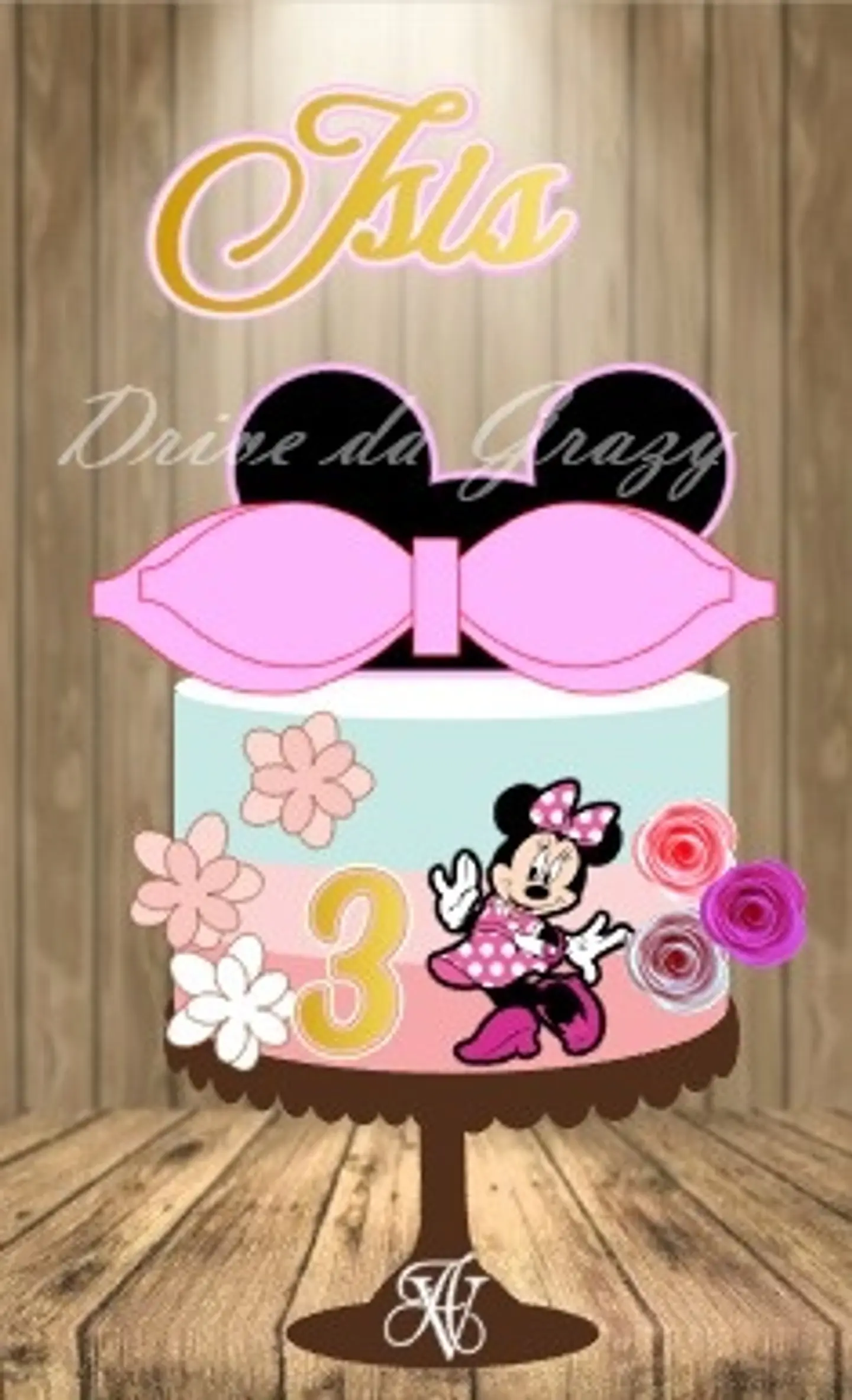 Arquivo de Corte Topo de Bolo Minnie Rosa 22 1