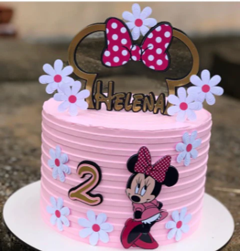 Arquivo de Corte Topo de Bolo Minnie Rosa 21