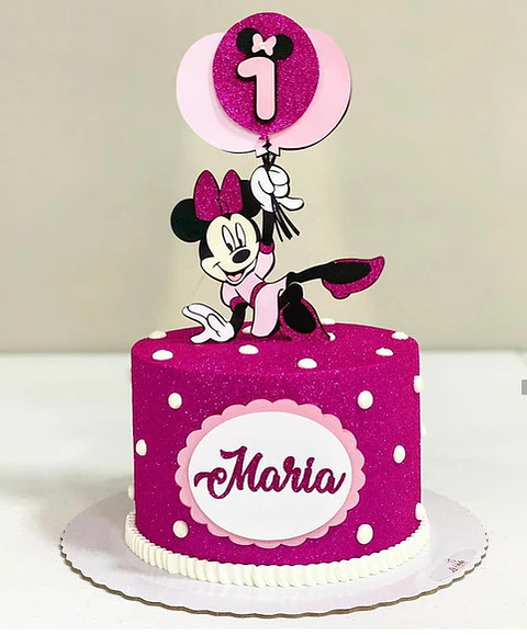 Arquivo de Corte Topo de Bolo Minnie Rosa 15