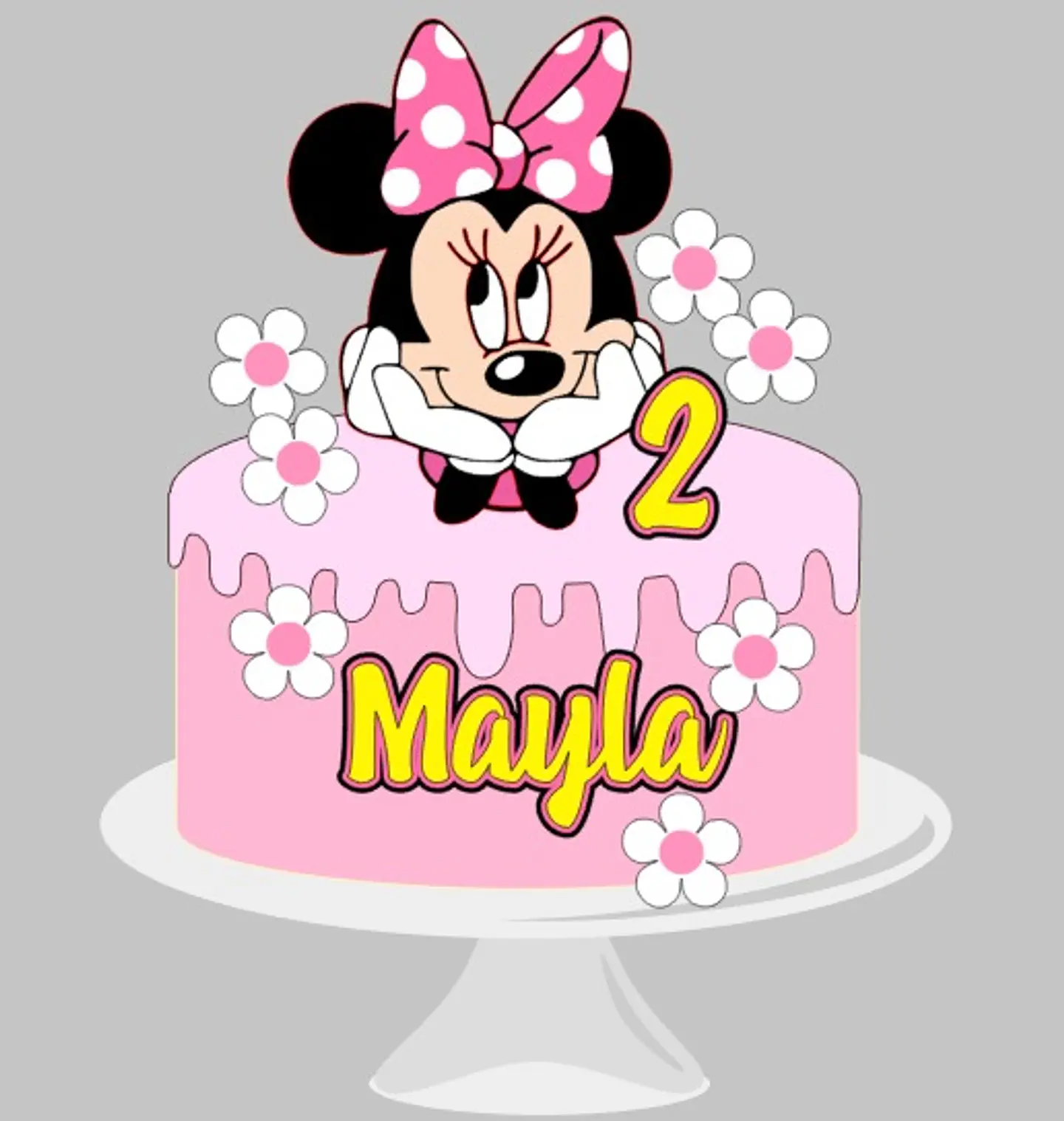 Arquivo de Corte Topo de Bolo Minnie Rosa 11 1