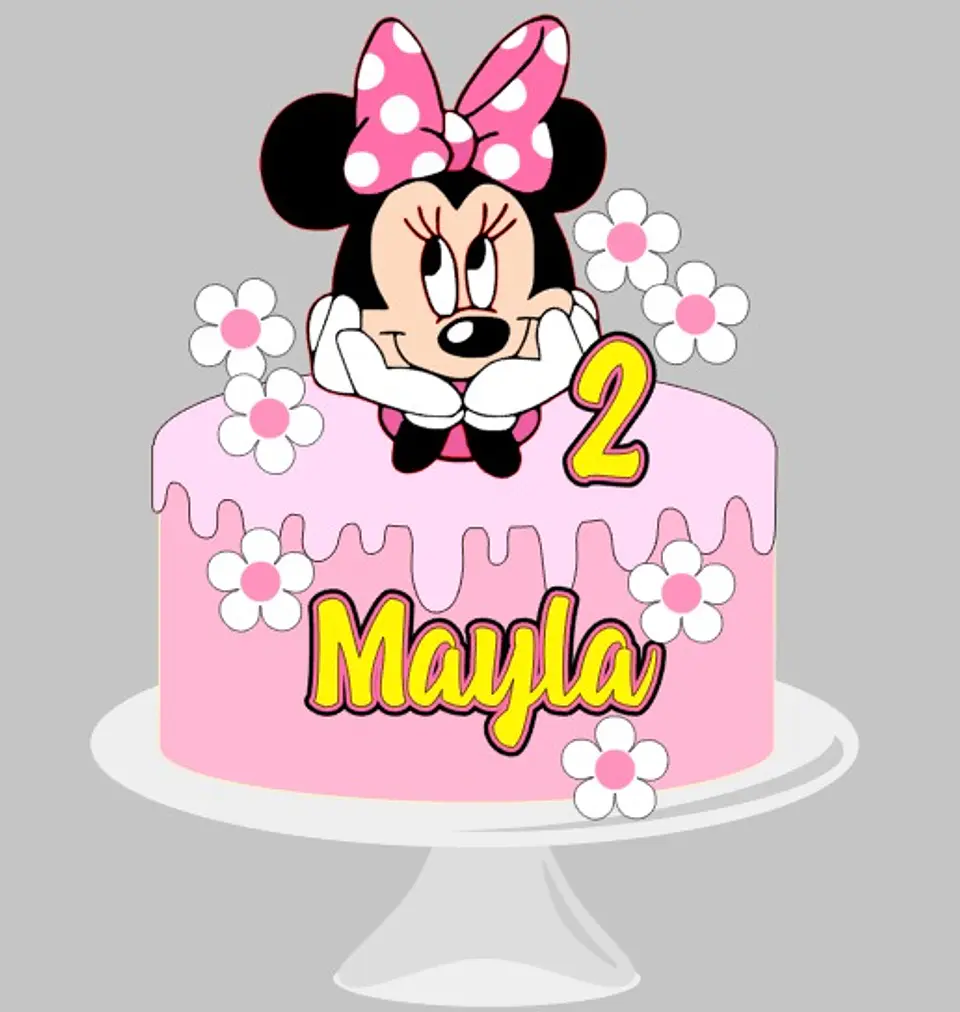 Arquivo de Corte Topo de Bolo Minnie Rosa 11 1