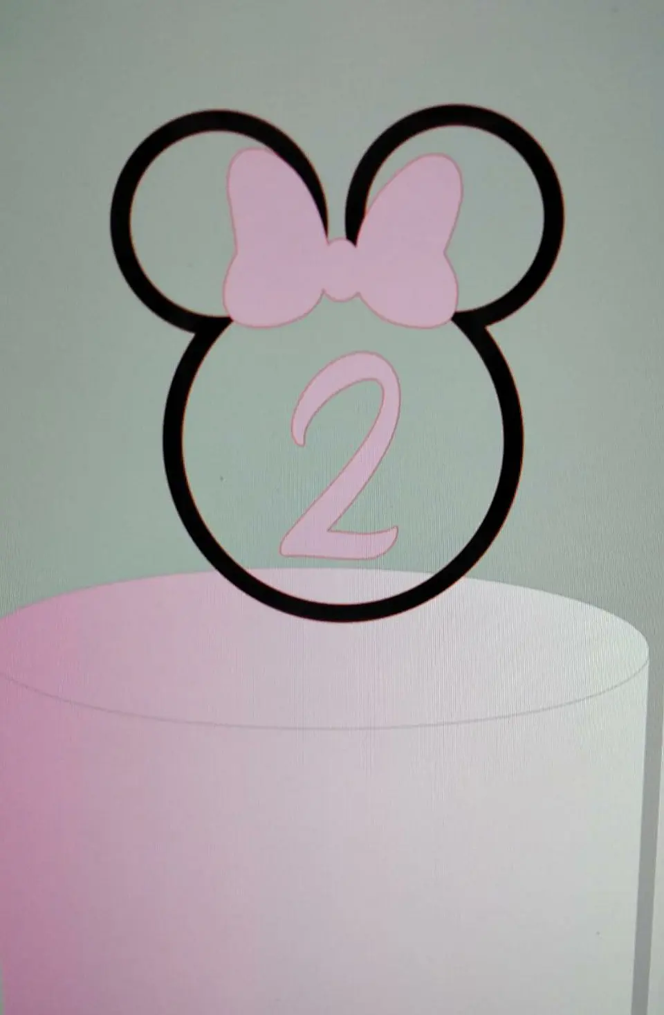 Arquivo de Corte Topo de Bolo Minnie Rosa 5 1