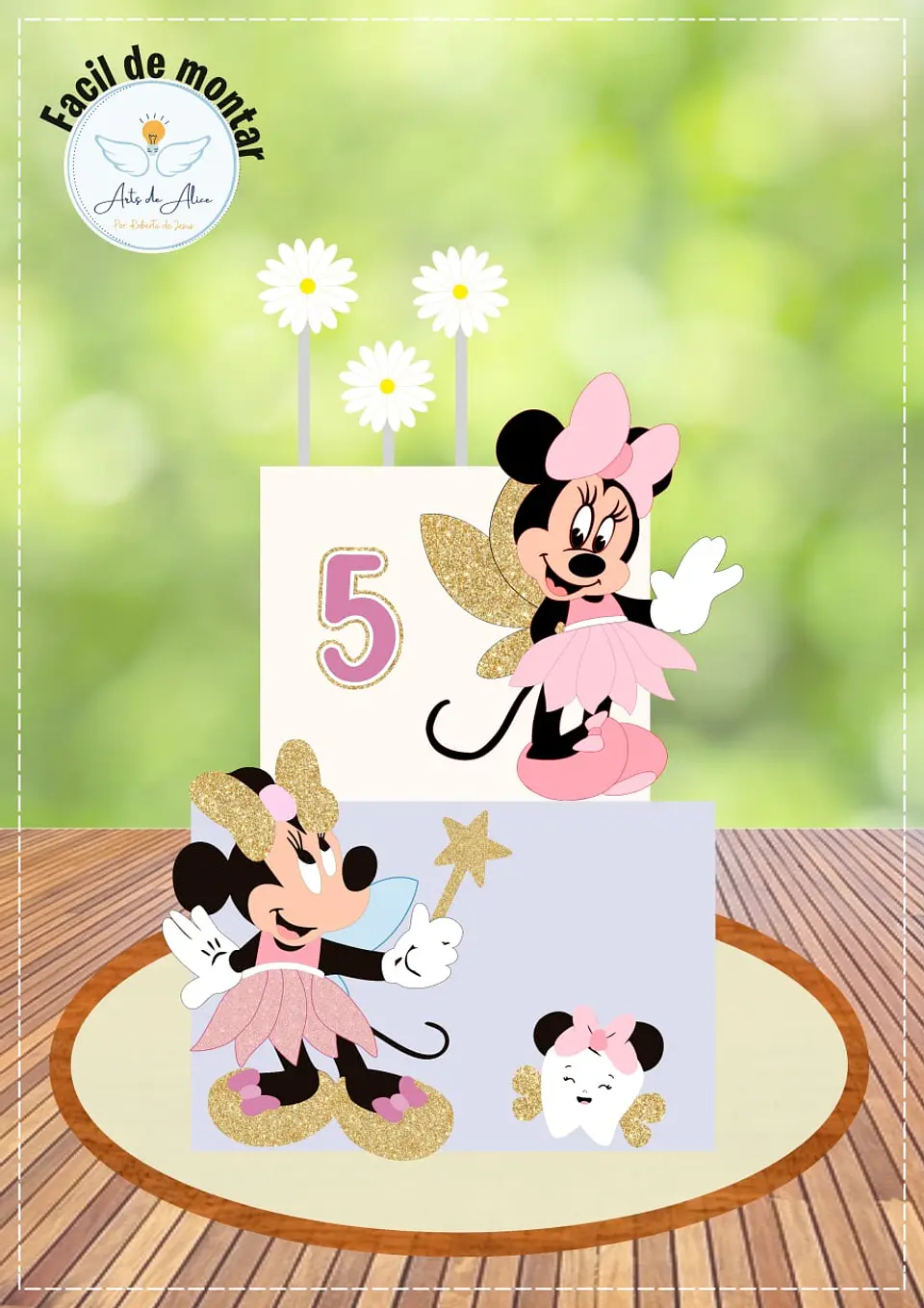 Arquivo de Corte Topo de Bolo Minnie Fada 1 1