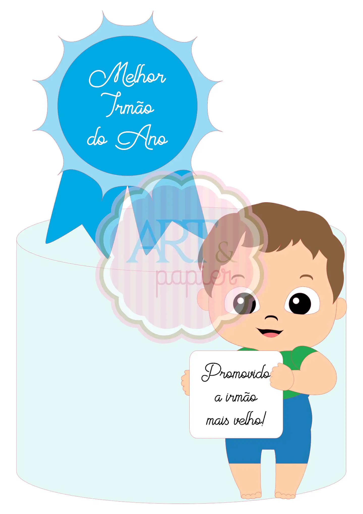 Arquivo de Corte Topo de Bolo Menino 12 1