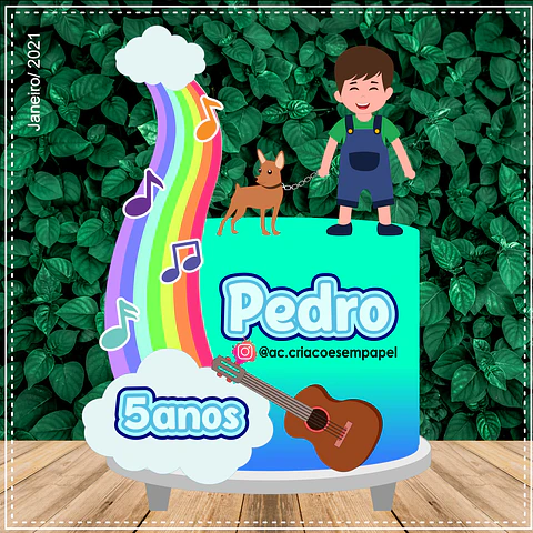 Arquivo de Corte Topo de Bolo Menino 11