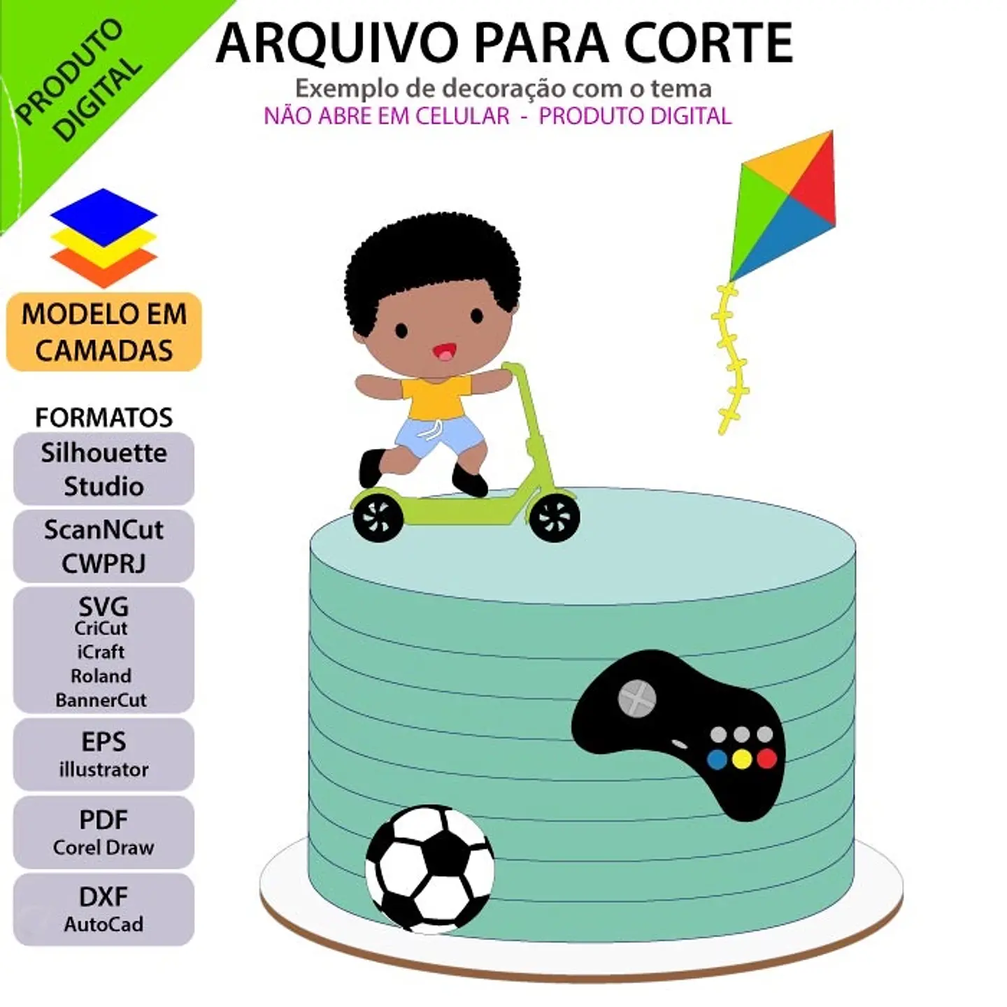 Arquivo de Corte Topo de Bolo Menino 7 1