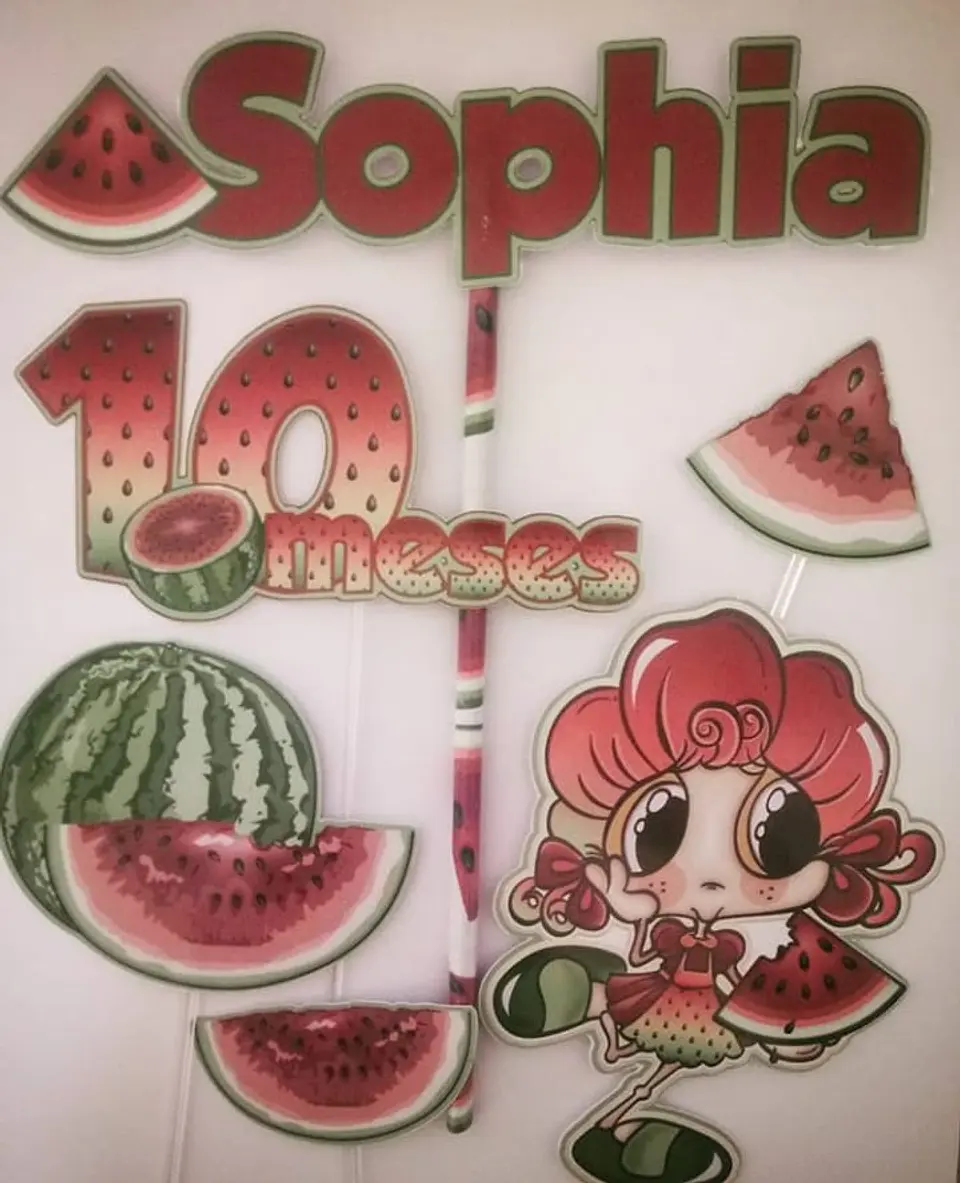 Arquivo de Corte Topo de Bolo Melancia 6 1