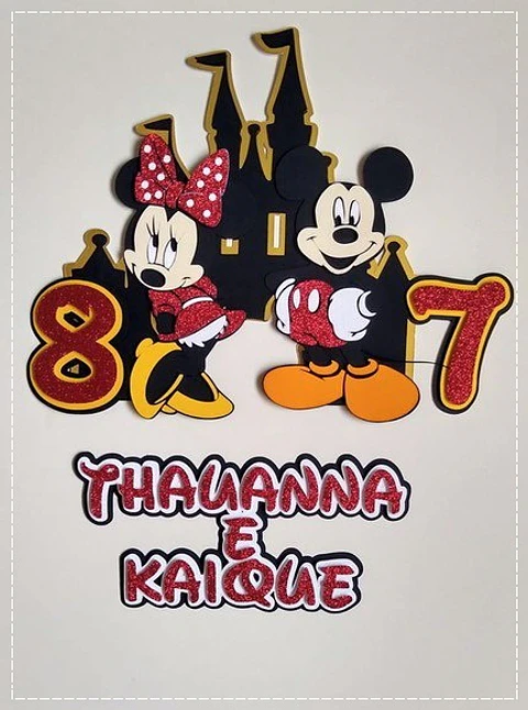 Arquivo de Corte Topo de Bolo Mickey e Minnie 17