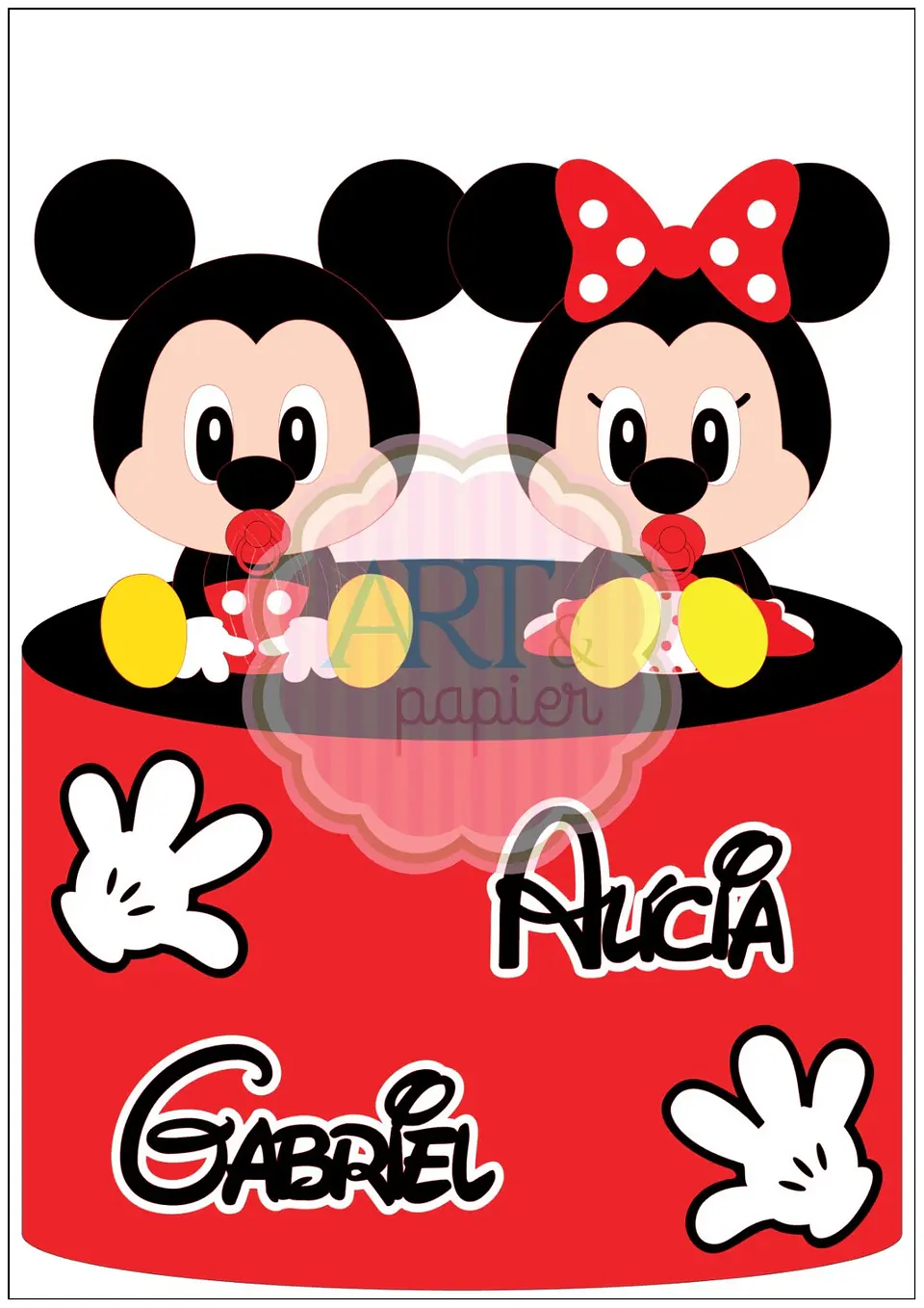 Arquivo de Corte Topo de Bolo Mickey e Minnie 12 1