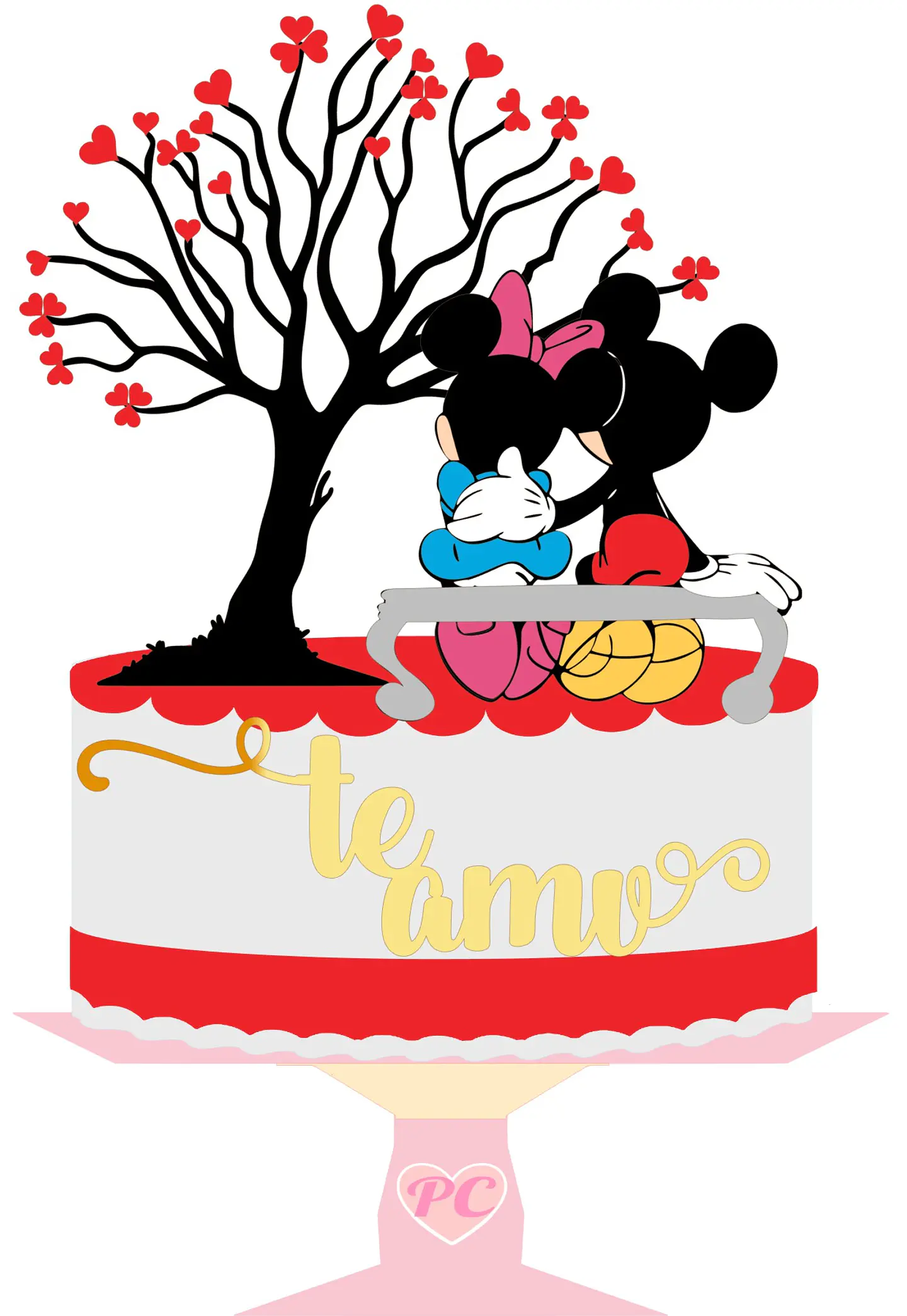 Arquivo de Corte Topo de Bolo Mickey e Minnie 11 1