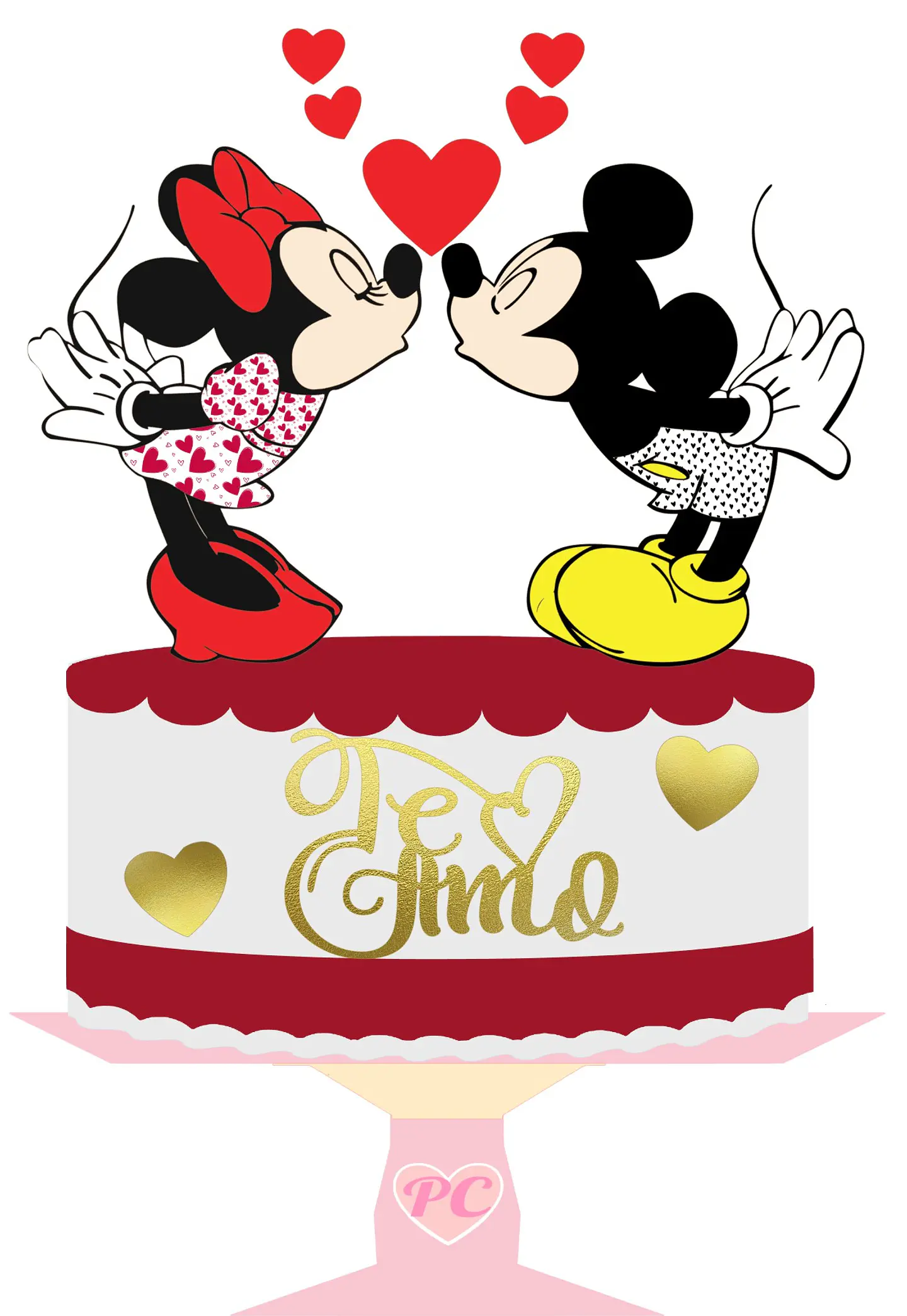 Arquivo de Corte Topo de Bolo Mickey e Minnie 10 1