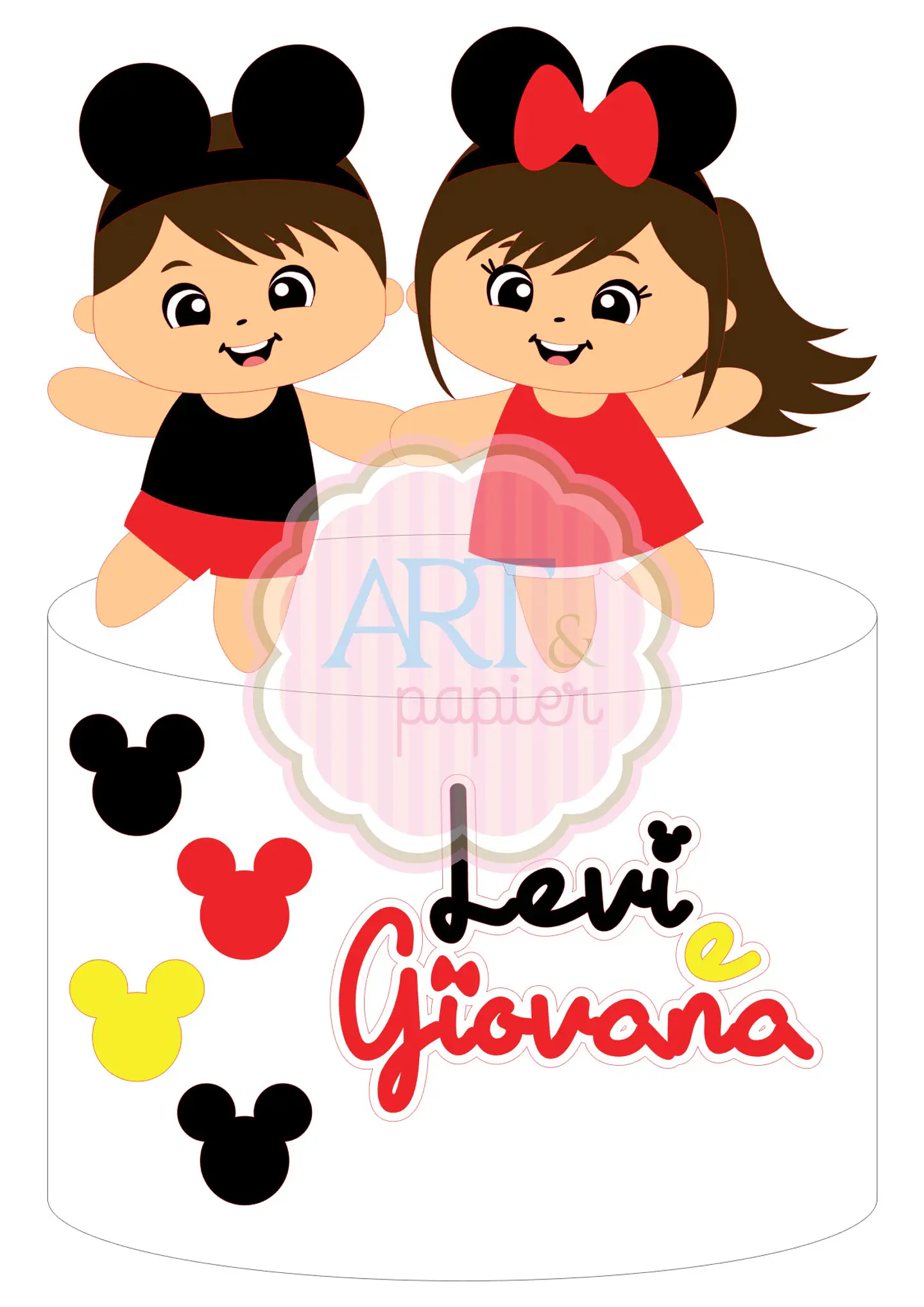 Arquivo de Corte Topo de Bolo Mickey e Minnie 4 1