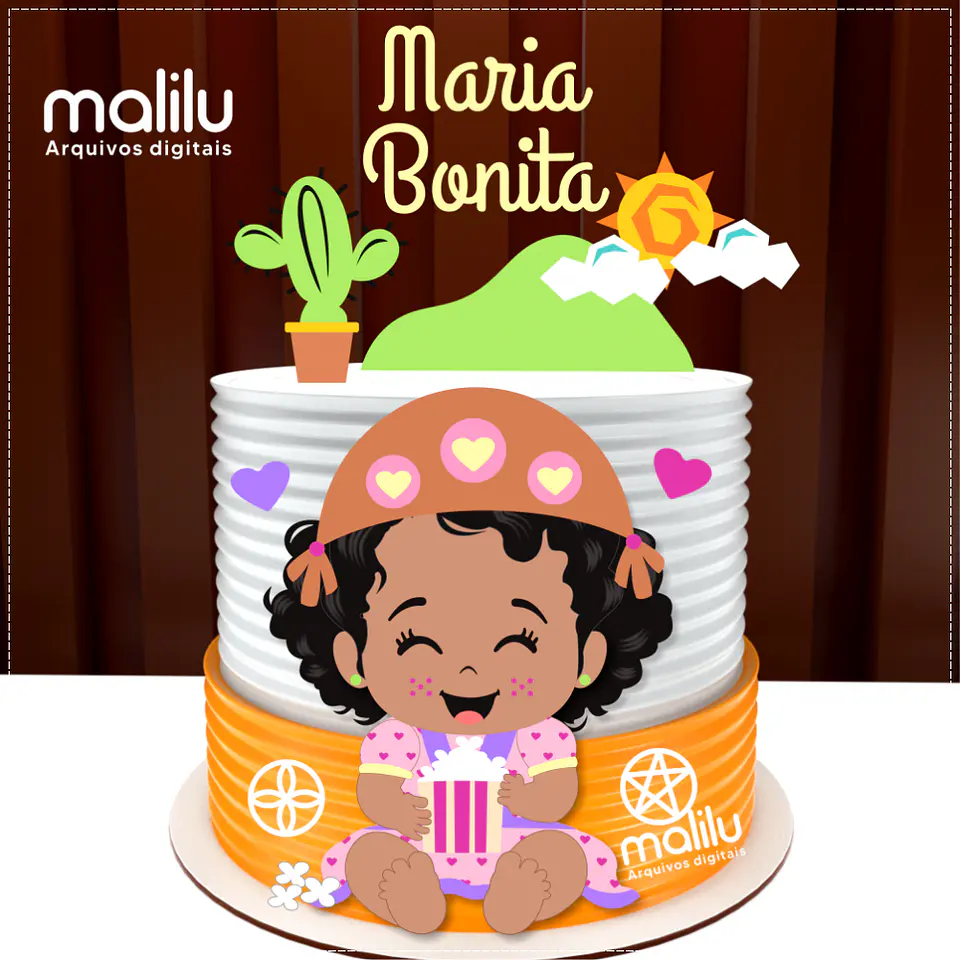 Arquivo de Corte Topo de Bolo Maria Bonita e Lampião 7 1