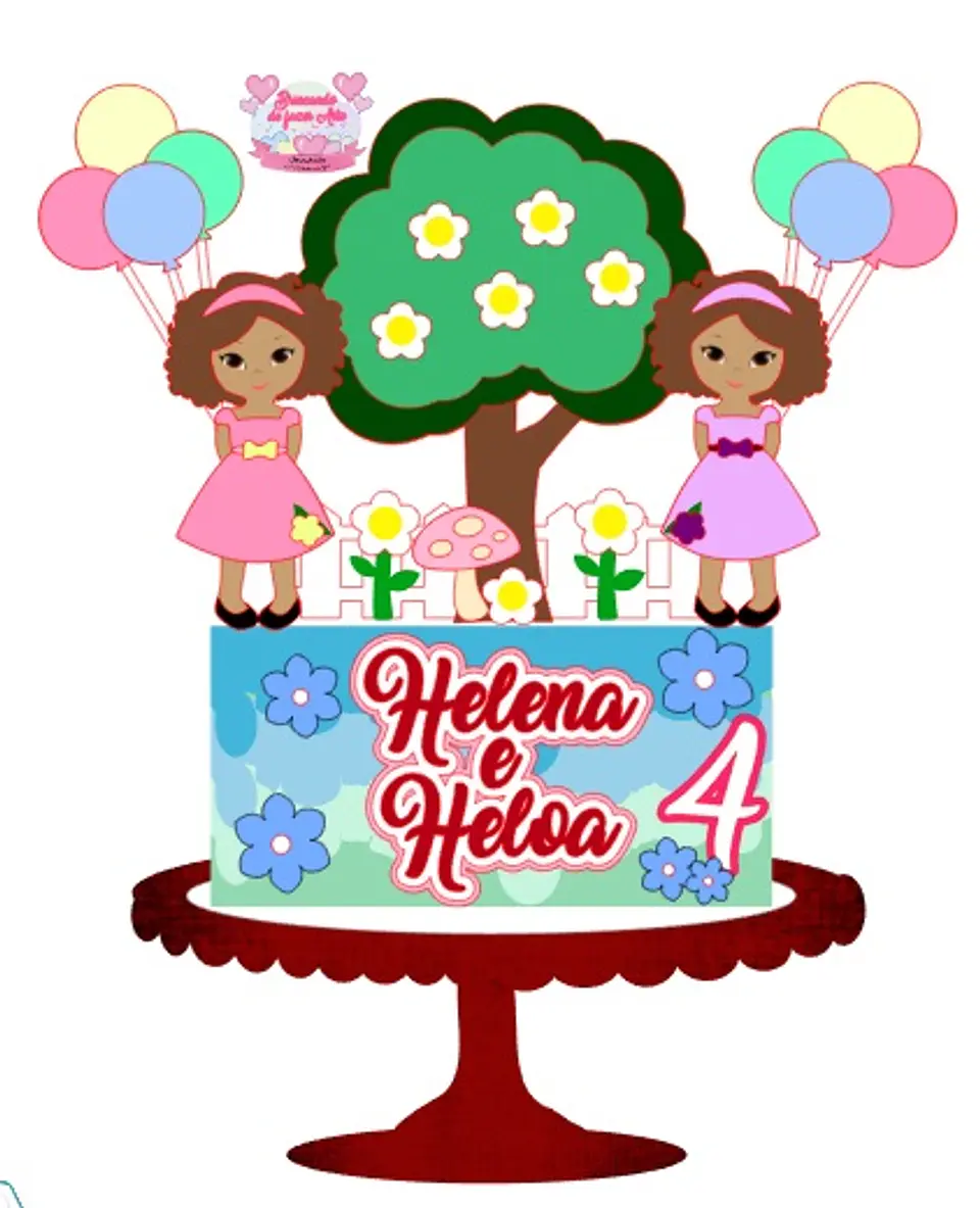 Arquivo de Corte Topo de Bolo Menina 116 1