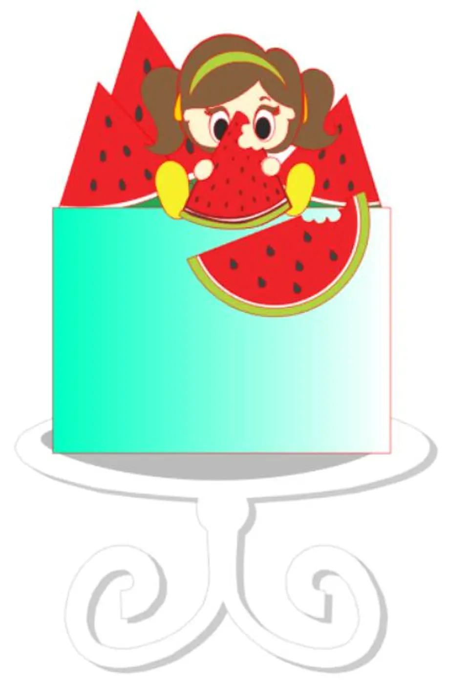 Arquivo de Corte Topo de Bolo Menina 111 1
