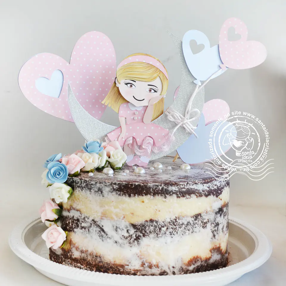 Arquivo de Corte Topo de Bolo Menina 11 1