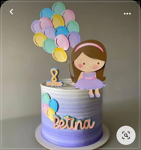 Arquivo de Corte Topo de Bolo Menina 3