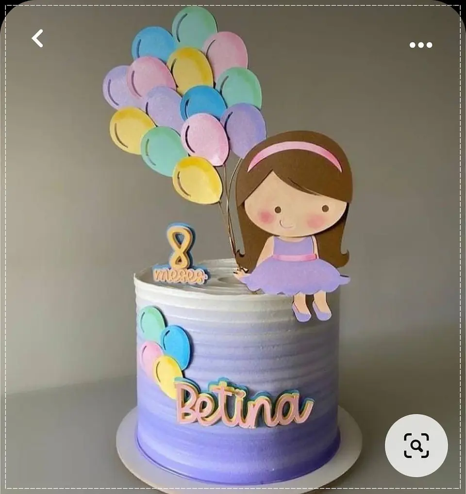 Arquivo de Corte Topo de Bolo Menina 3 1