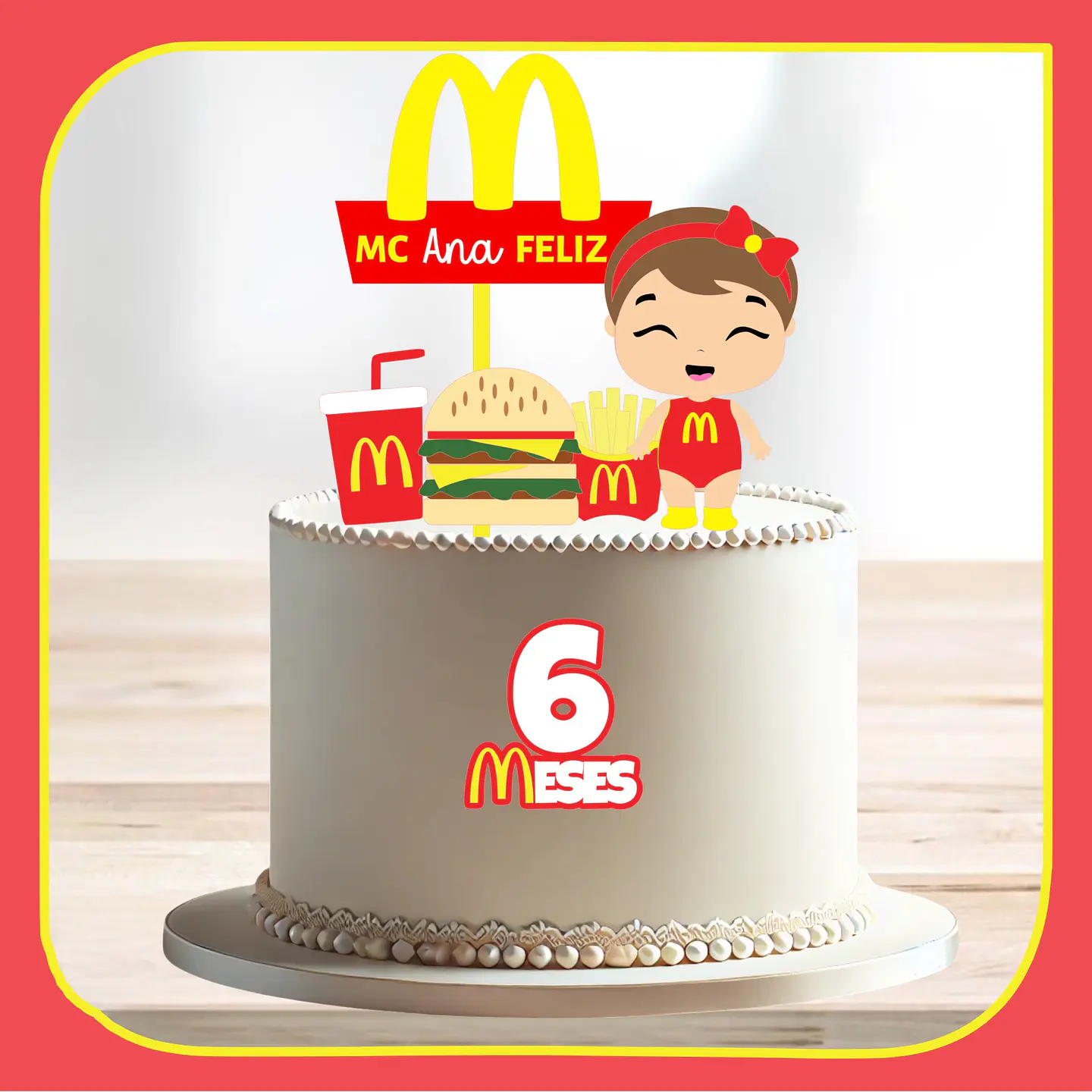 Arquivo de Corte Topo de Bolo Mc Donalds 20 1