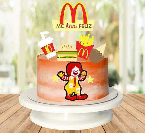 Arquivo de Corte Topo de Bolo Mc Donalds 17