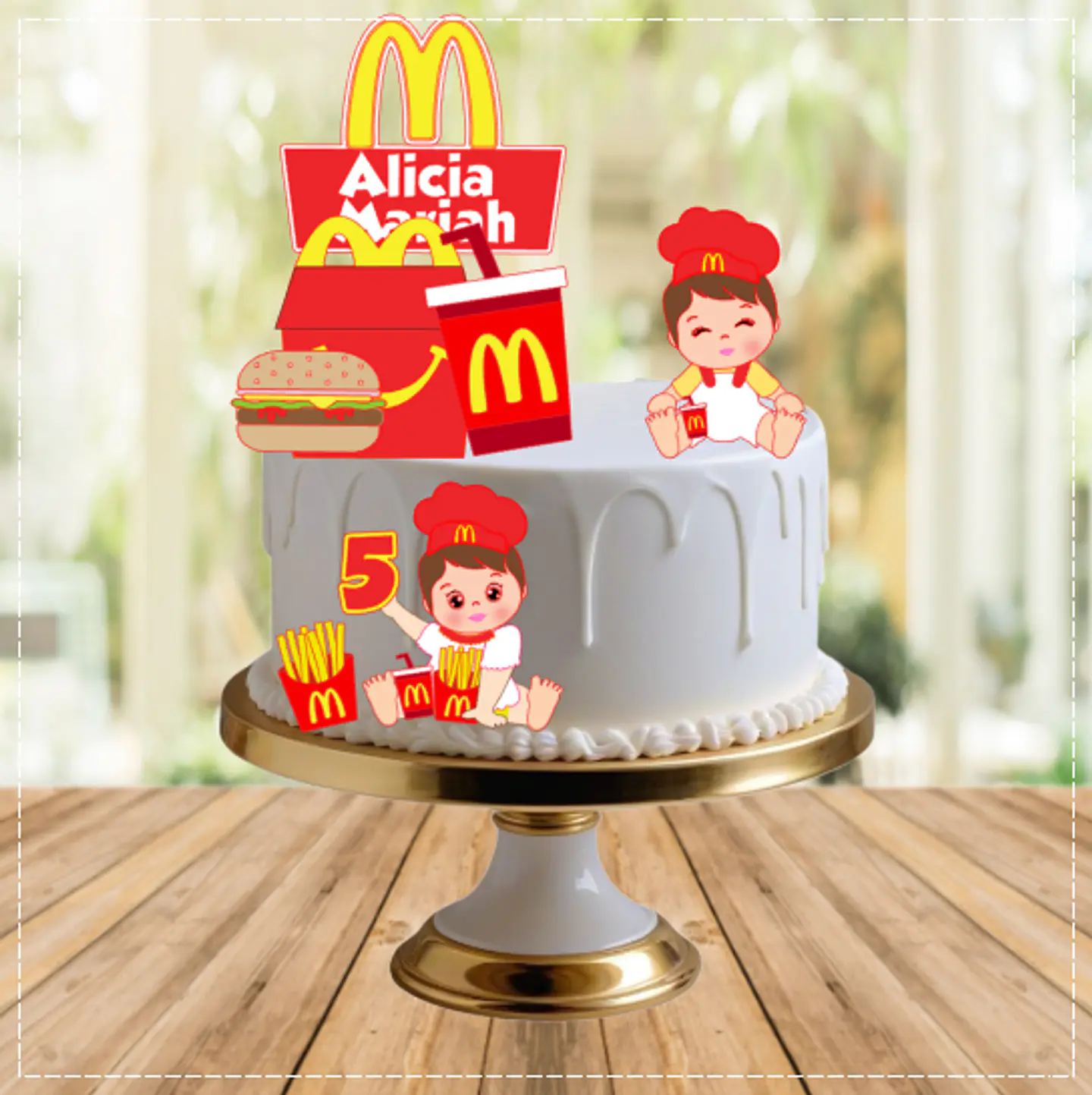 Arquivo de Corte Topo de Bolo Mc Donalds 16 1
