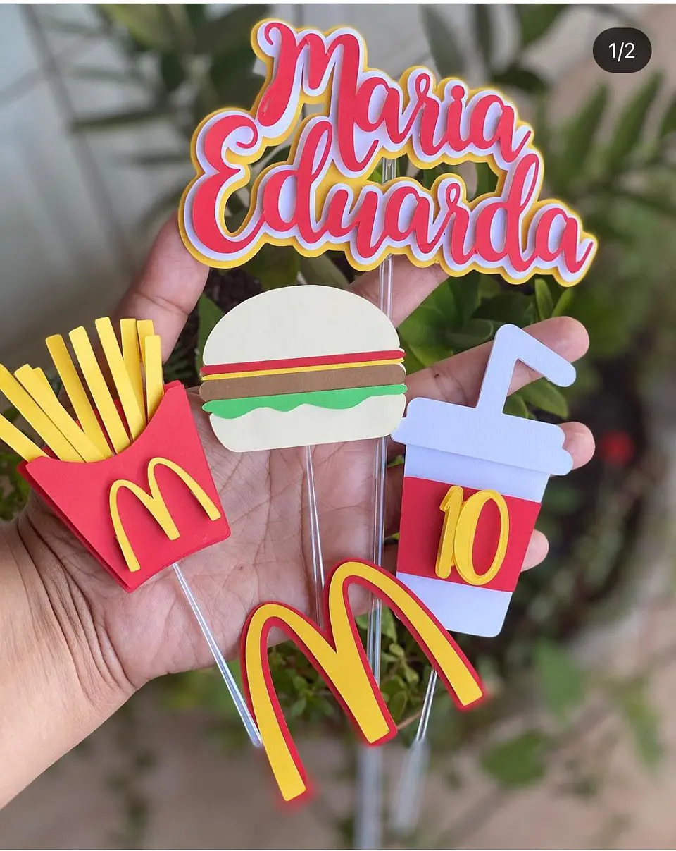 Arquivo de Corte Topo de Bolo Mc Donalds 12 1