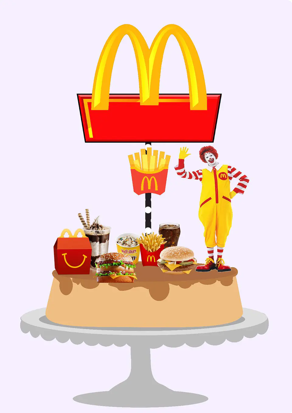 Arquivo de Corte Topo de Bolo Mc Donalds 10 1