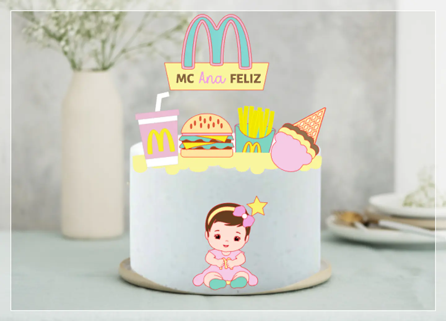 Arquivo de Corte Topo de Bolo Mc Donalds 7 1