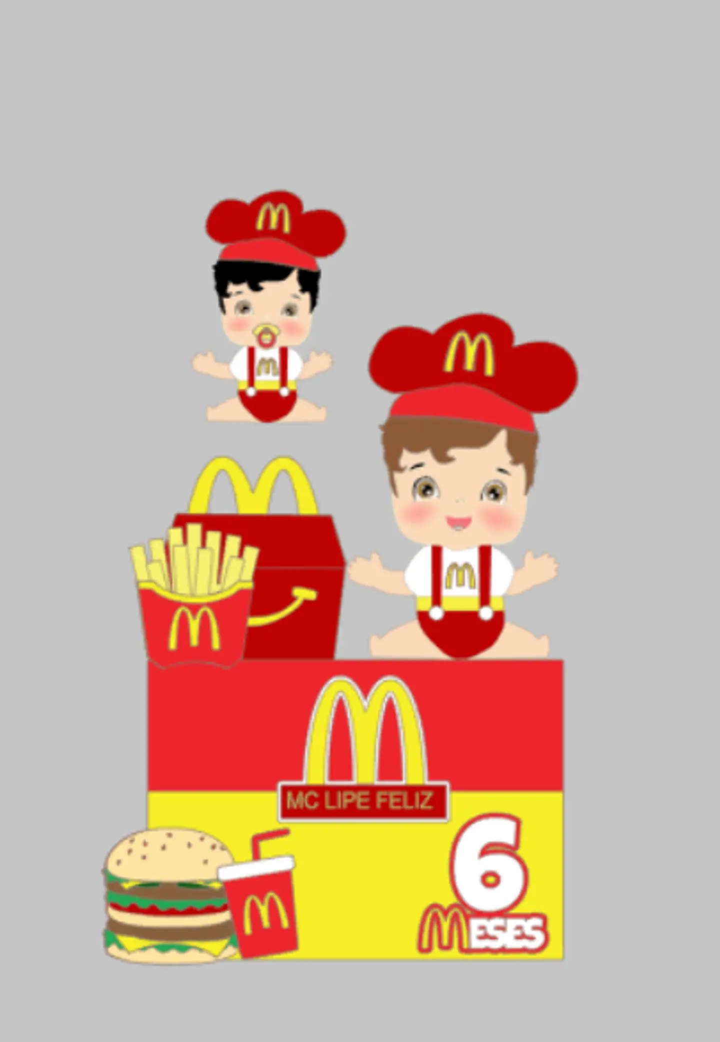 Arquivo de Corte Topo de Bolo Mc Donalds 5 1
