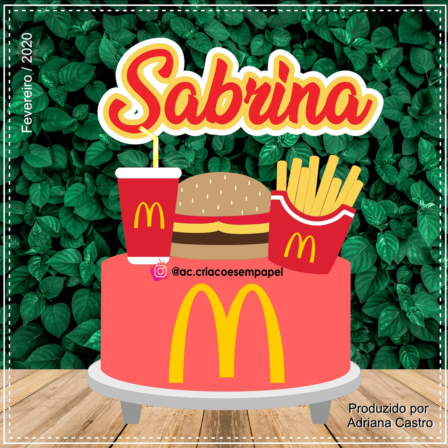 Arquivo de Corte Topo de Bolo Mc Donalds 3 1