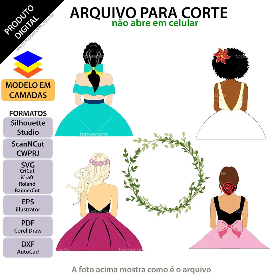 Arquivo de Corte Topo de Bolo Mulher 3 1