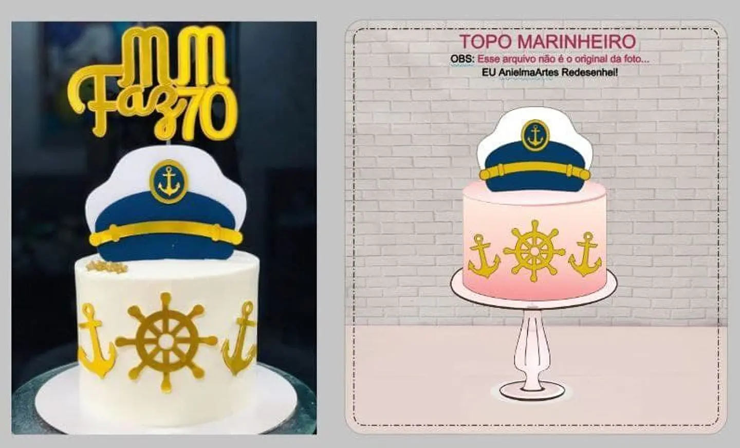 Arquivo de Corte Topo de Bolo Marinheiro 12 1